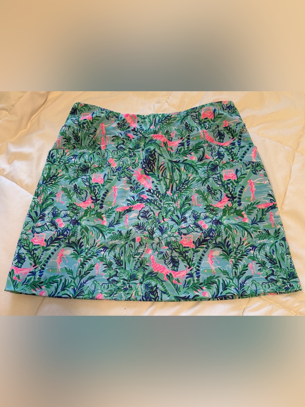 Lilly Pulitzer Monica Skort UPF 50+ Golf Tennis Blue Par Fection Size 8